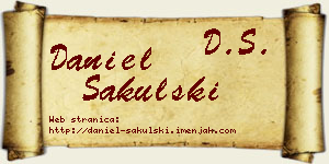 Daniel Sakulski vizit kartica